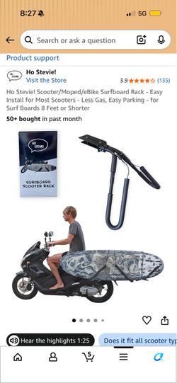 Ho Stevie! Scooter/Ebike Surfboard Rack