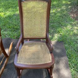 Antique Cane Chair Rocking Chair 