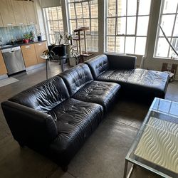 Choclate Leather 2 Piece Couch