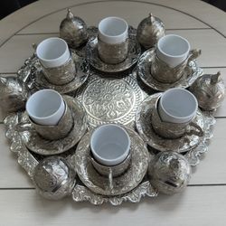Turkish Authentic Quality Zamac Coffee Set