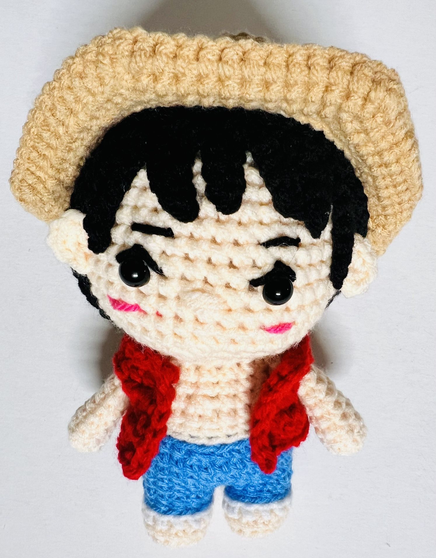 Monkey D. Luffy Crochet Doll PLUSH figure toy Amigurumi handmade NEW-USA seller