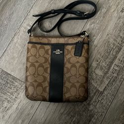 Coach Signature Stripe Crossbody Handbag