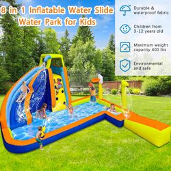 Inflatable Water Slide 8 In 1 With Splash Pool W2551-95 For Sale 
