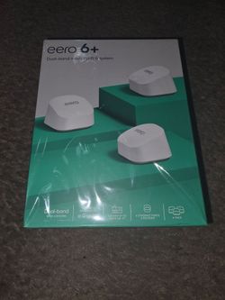 Eero 6+ Plus mesh Dual Band wifi system Covers up to 4,500 sq. ft. (3-pack)