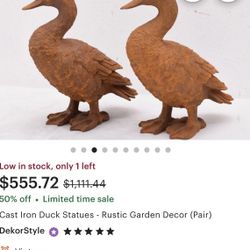 Duck Statues  Rustic Heavy Metal 