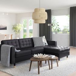 Black Leather Ikea Sofa