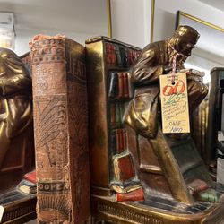 Bronze “scholar “ Bookends