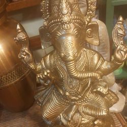 Heavy Brass Ganesh Statue