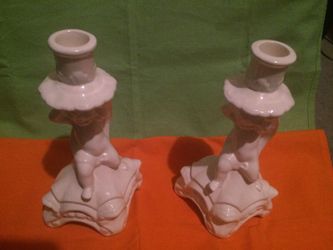 Pair of Cherub Candle Holders!