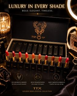 Golden Deer Luxury Lipstick Collection  Different Shades of Lipstick