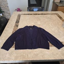 Navy Blue Cardigan  Size Large 