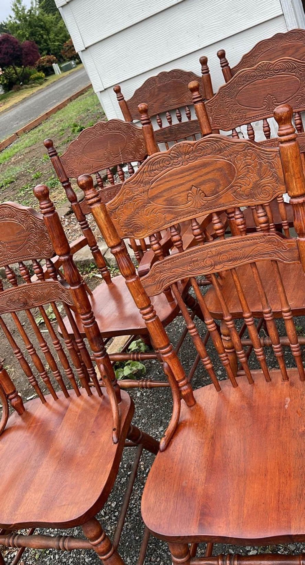 Six Chairs And Table Set Winners Only Vintage