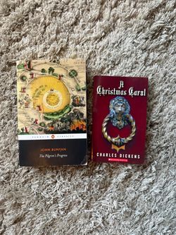 The pilgrims progress and a Christmas Carol book The pilgrims progress and  A Christmas Carol book