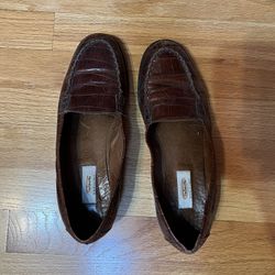 Talbots Vintage Chocolate Brown Leather Loafer