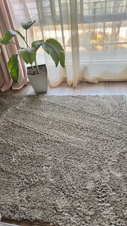 Ikea rug, high pile, light beige