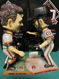 San Francisco Giants Buster Hugs Bobbleheads Posey Wilson Set NIB