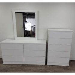 Dresser With Mirror And Chest ⚪️ Comoda Con Espejo Y Gavetero 