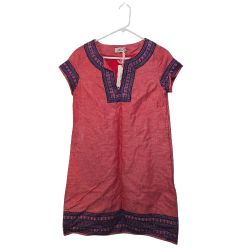 VINEYARD VINES New Embroidered Red Velvet Tunic Dress Womens Size 2
