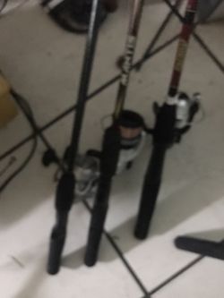3 light tackle rod&reel combos