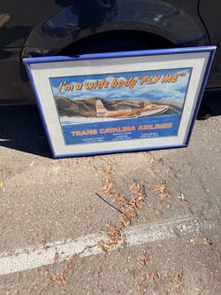 Trans Catalina Airlines Vintage Framed Advertisement