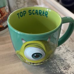 Disney Pixar Monsters Inc Mike Wazowski Top Scarer Coffee Mug 3D Rare