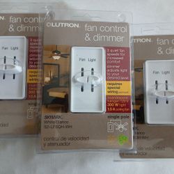 3 Pack Lutron Fan Control And Dimmer 