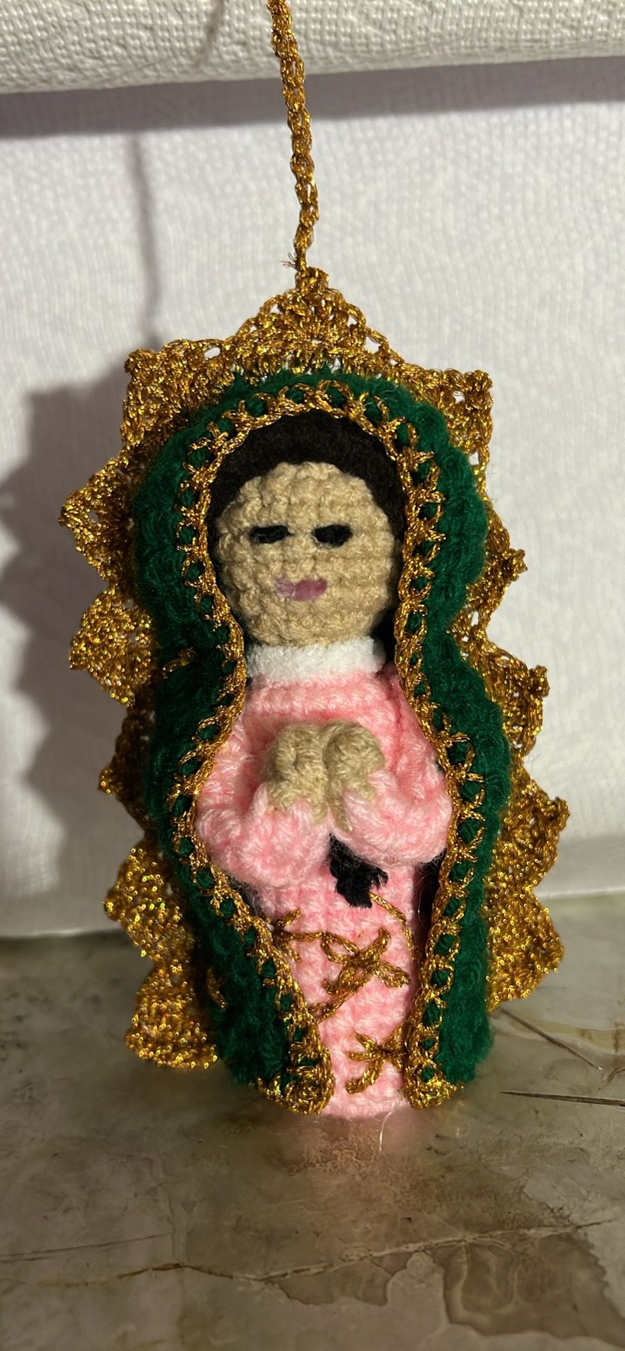 Virgencita A Crochet Para Colgarse En El Auto
