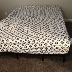 Full size bed frame with mattress