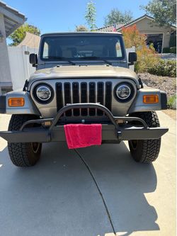 Rock Hard 4x4™ Full Width Legendary Front Bumper Straight Up Hoop for Jeep