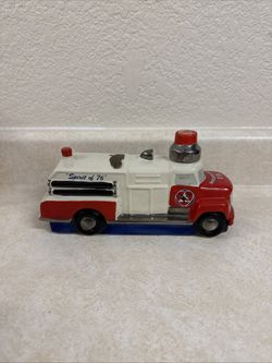 VINTAGE OMB LIQUOR DECANTER ROYAL HALBURTON CHINA  MOOSEHEART F.D. SPIRIT OF 76B