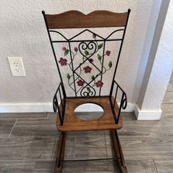 Rocking Chair Flower Pot Holder Stand