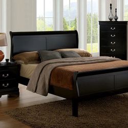 BRAND NEW FULL/QUEEN/KING WOOD SLEIGH BED WITH MATTRESS SET (FREE DELIVERY)