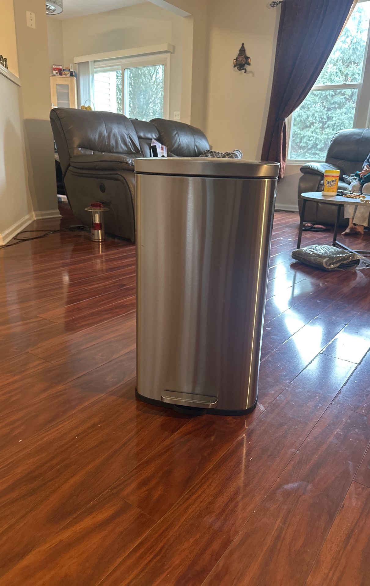 Brand new garbage can stainless steel :