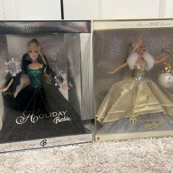 Set Of 2000 & 2004 Special Edition Holiday Barbies