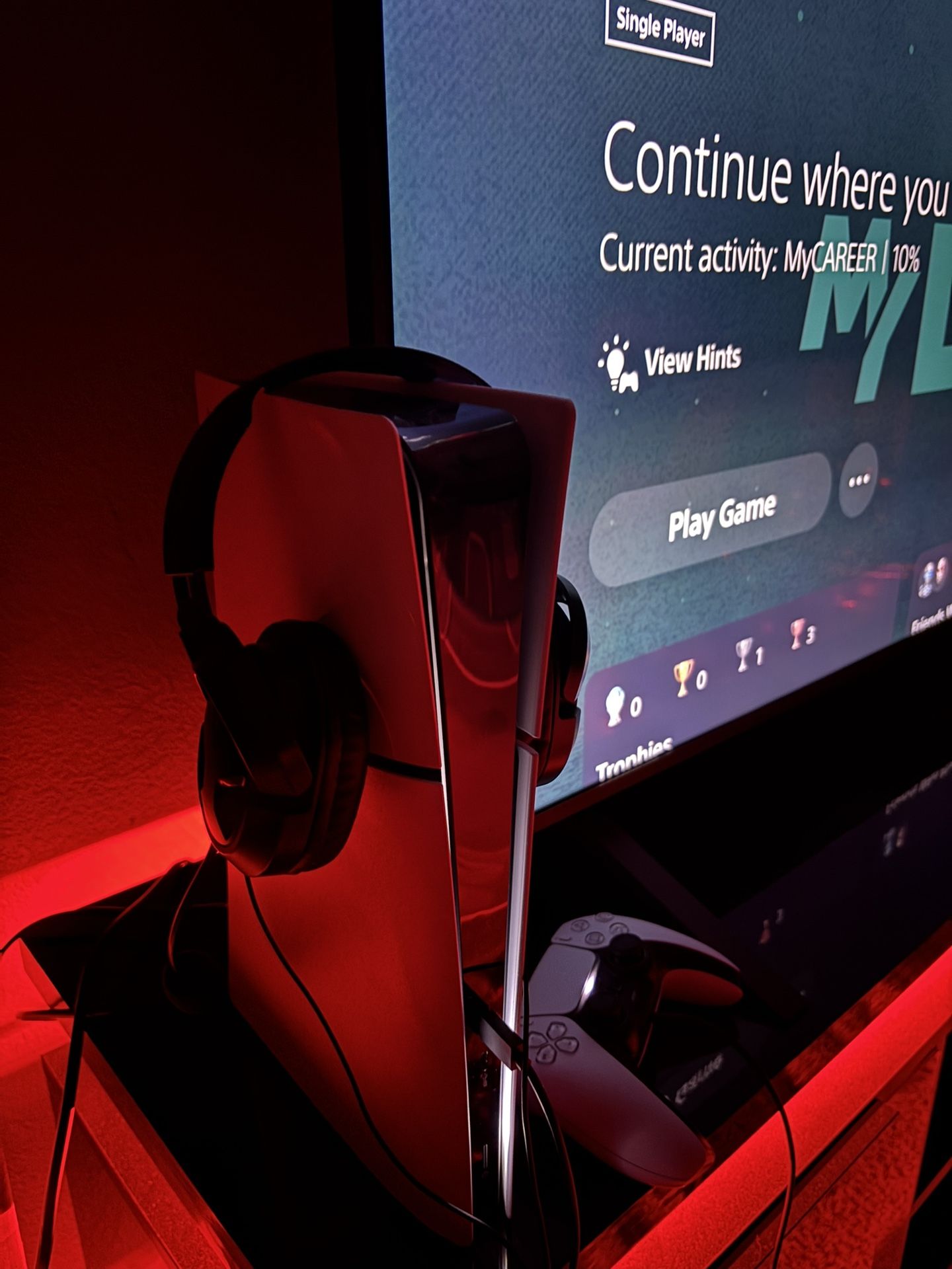 PS5 with controller, turtle beach headset