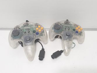 2x Yobo Gameware Nintendo 64 Controller (N64) Transparent Clear