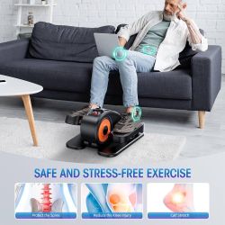 Elliptical machine under the desk, ellipse leg exerciser for the elderly, fully assembled, silent and portable