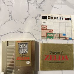 Legend Of Zelda Nintendo Rare First Print TM Gold 5-Screw Cart 