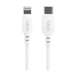 onn 3ft Lightning to USB-C Charging Cable, Fast Charging, Soft Touch Material, MFI Certified, White - Compatible with iPhone 14/13/12/11/X/XR/S/8/7/6/