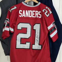 DEION SANDERS SIGNED JERSEY