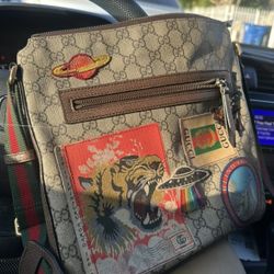 Authentic Gucci Monogram Messenger Bag 