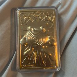 Pokémon Card 23k Gold Poliwhirl 1999 Card 