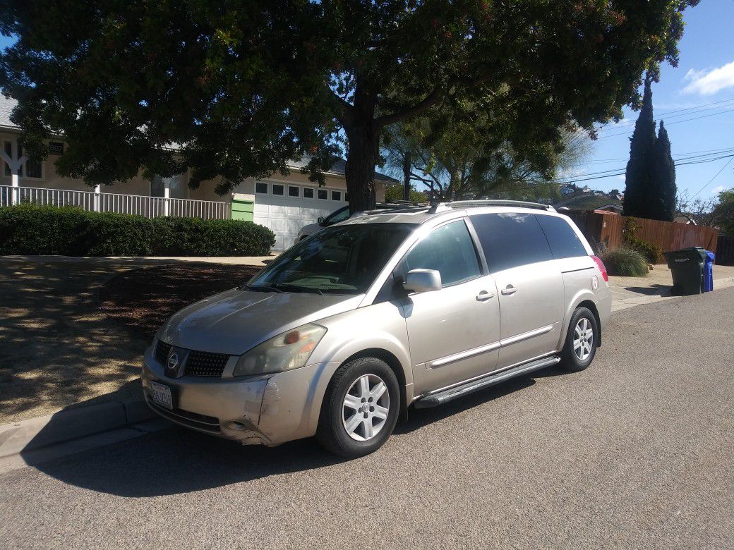 2004 NISSAN QUEST, TITLE IN HAND, REG CURRENT, AUTOMATIC, RUNS GOOD BUT OVERHEATS IN ABOUT 30 MINUTES, NAVIG., HABLO ESPAÑOL