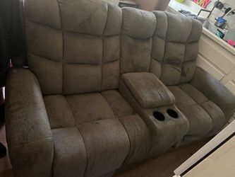 Used gray recliners couches