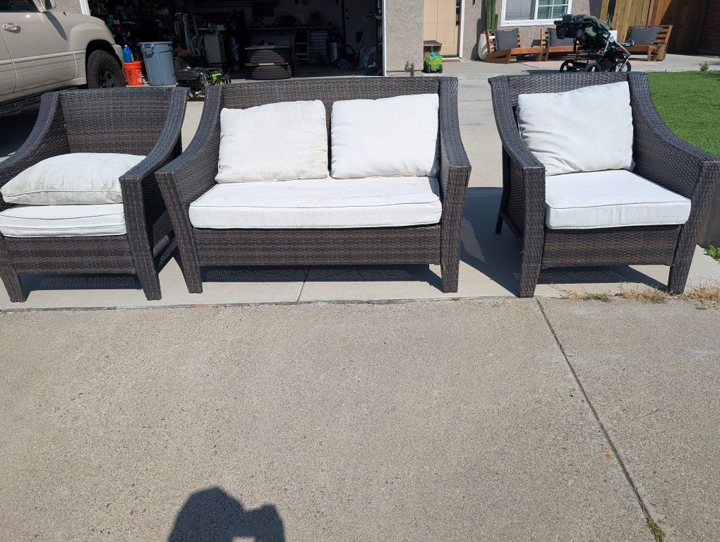 Patio Furniture - Couch And Two Chairs