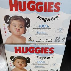 Huggies Diapers Size 4  & 6 - $40 Each Box 