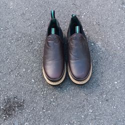 brown leather Romeo's shoes brand new size 12M.