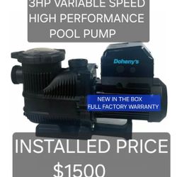 3HP VARIABLE SPEED POOL PUMP 