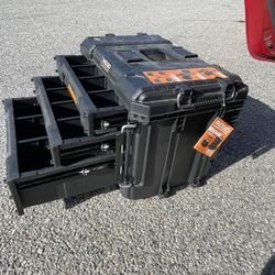 RIDGID  Pro Gear System Gen 2.0 14.6 in. W Black Resin XL 3 Drawer Durable Hand Tool Box with Dividers For Internal Organization