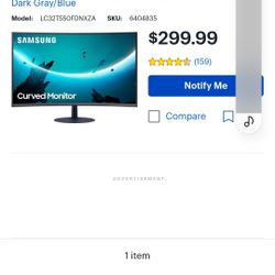 Samsung T55 Series 32 Inch Curved Monitor 